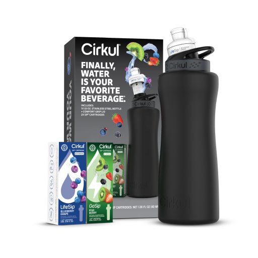 32oz. Matte Black Stainless Steel Bottle Starter Kit C5